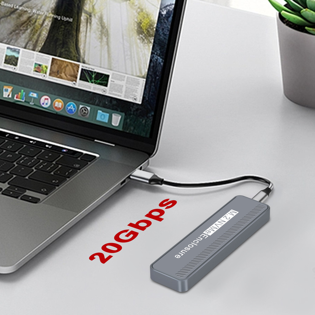 M.2 NVME Enclosure USB 3.2 2 External Adapter Type C NVME SSD Enclosure for 2230/2242/2260/2280 NVME
