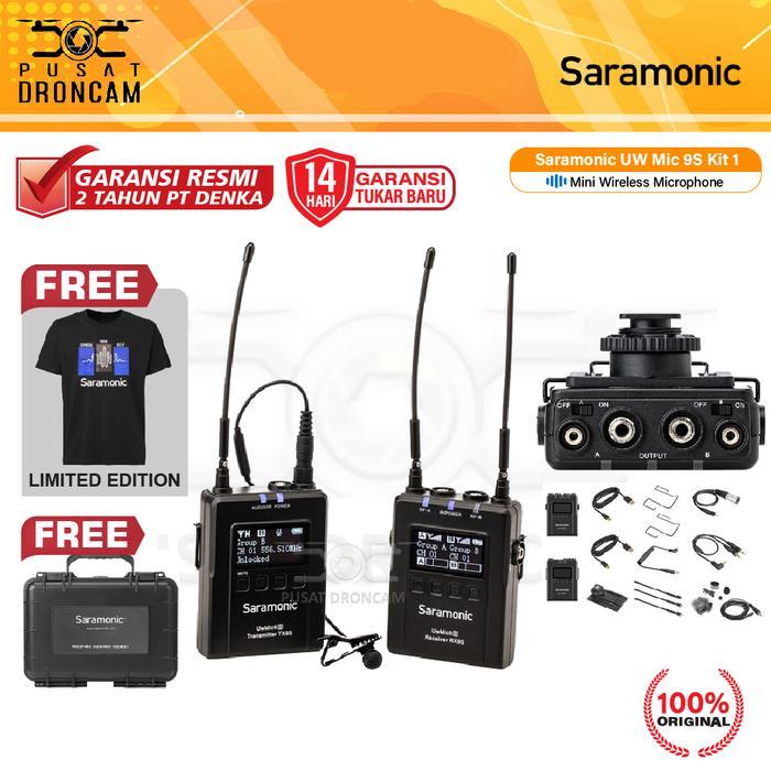 Saramonic Uwmic9S Kit1 Lavalier Wireless Mic Omni Untuk Vlog Dan Rekaman