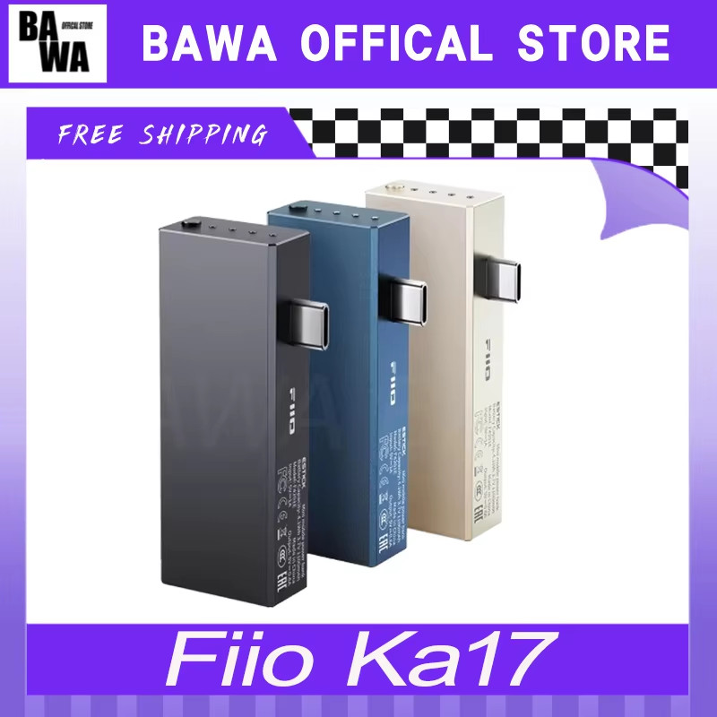 Fiio Ka17 Usb Hifi Dac Portable Audio Decoder, Dual Es9069q Pcm768 Dsd512 3.5/4.4mm Output Android