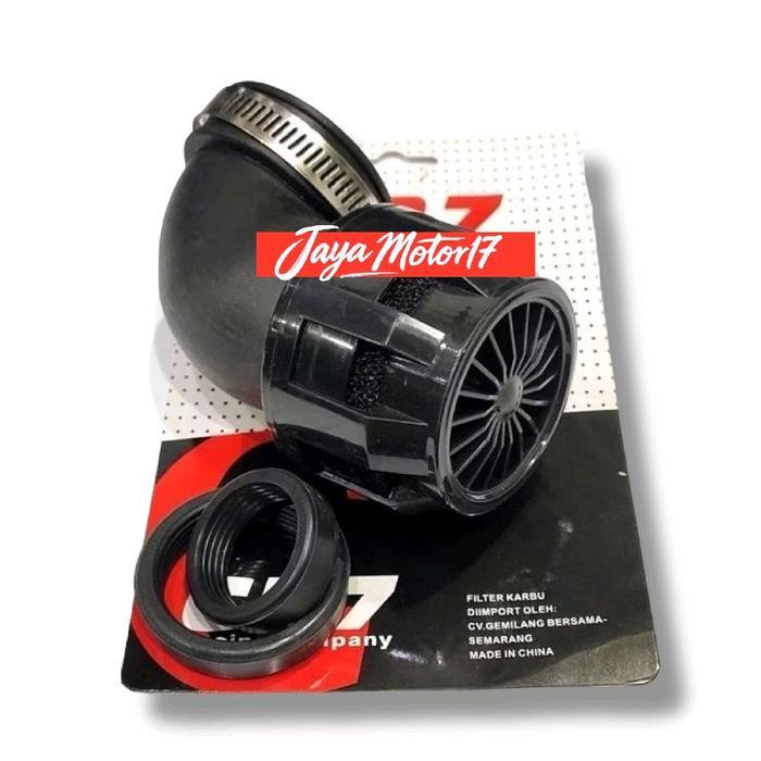 Filter Karbu Model Turbin Filter Udara Racing Universal Pe 24 26 28 Model 90 Derajat Open Filter
