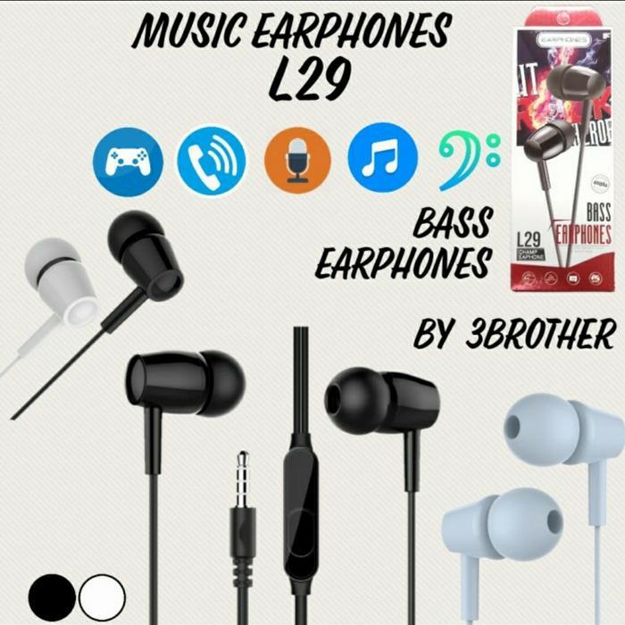 "New" HEADSET JACK 3.5MM SUPER BASS L29 - HANSFREE JACK 3.5MM MEGA BASS L29
