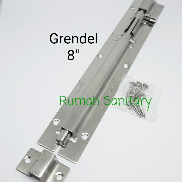 Grendel Pintu Panjang 8" - Grendel Slot Kunci Pintu Jendela Steinless