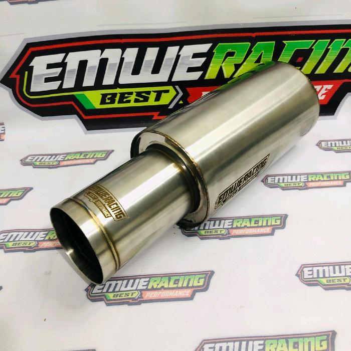 Knalpot Mobil Emwe Racing Full Stenlis Gahar Kering Inlet 2Inc Tabung 6In Kenalpot Mobil Avanza Vios