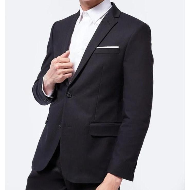 Premium Blazer Bruno Pria Dewasa Bahan Katun Drill Tebal Cocok Untuk Jas Acara Formal Pesta Kantoran