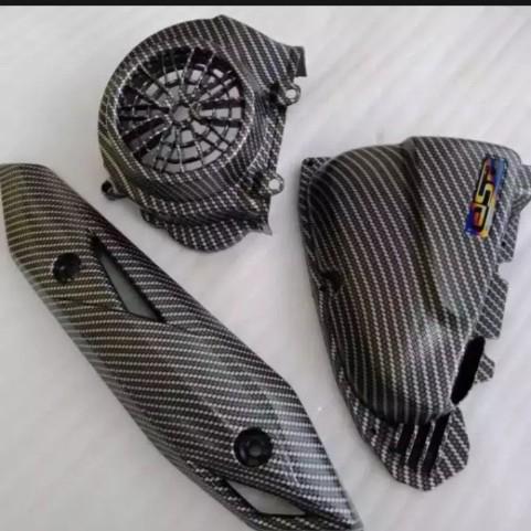 PAKETAN HONDA BEAT FI ESP 2017-2019/COVER KNALPOT/COVER FILTER/KIPAS