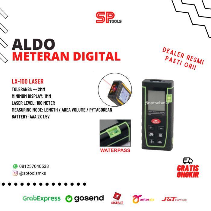 Readyyy Meteran Digital / Meteran Laser Elektrik 100 Meter 100M Lx-100 Aldo