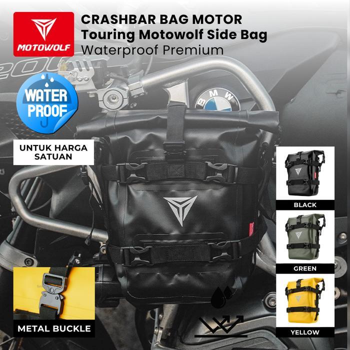 Crashbar Bag Motor Touring Motowolf Side Bag Waterproof Premium