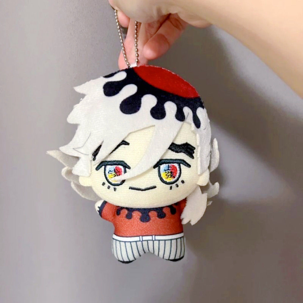 10cm Anime Demon Slayer Kimetsu no Yaiba Douma Plush Doll Pendant Cartoon Cosplay Stuffed Toy