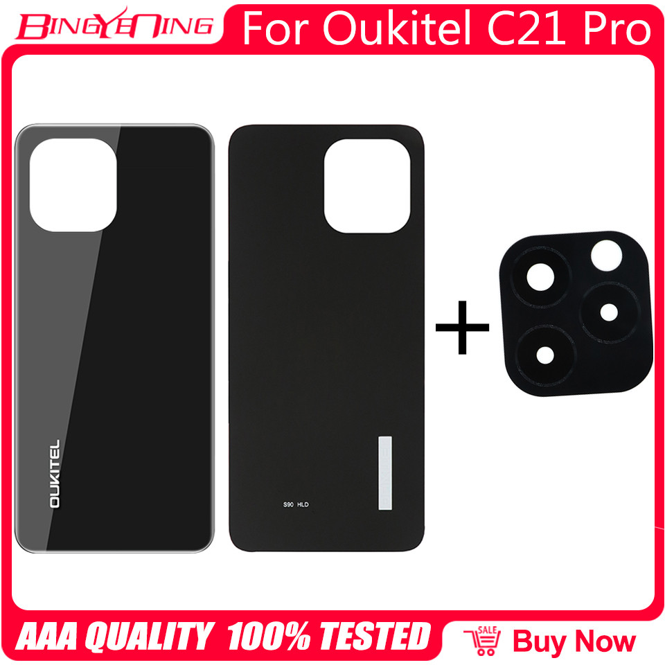 New Original Battery Cover For Oukitel C21 Pro Protective Back case With Camera Glass Repair