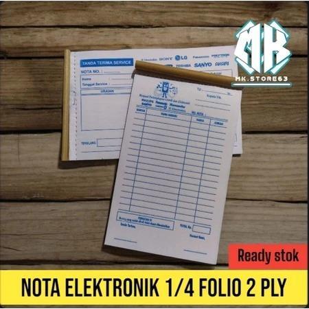 Terlaris Nota Toko Elektronik 2 Ply 1/4 Folio Murah Siap Kirim Buku Nota Elektronik 1/4 Folio 2 Ply