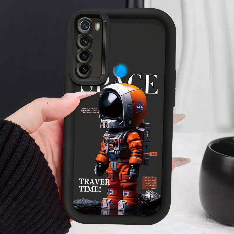 Casing Hp untuk Xiaomi Redmi Note 8 Note 8T Case Astronot NASA Kasing silikon Cesing Bentuk Ombak So