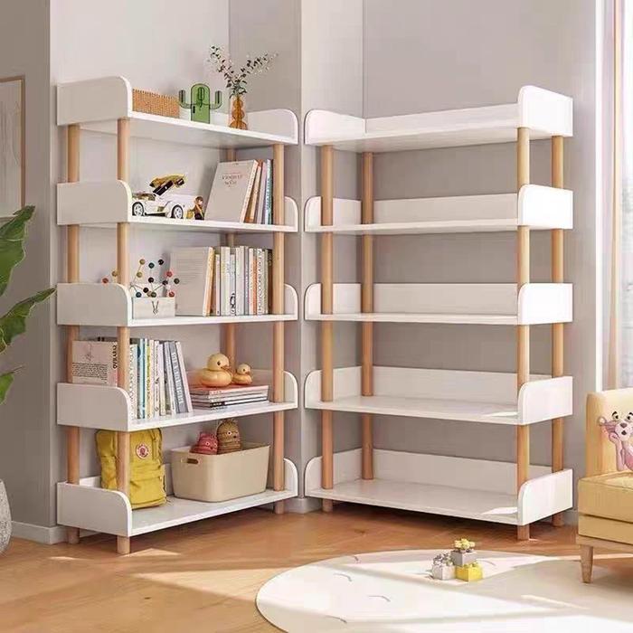 Bm-Rak Buku Minimalis Kayu Ruang Belajar/Lemari Buku Minimalis/Serbaguna 5 Susun Lemari Rak Buku