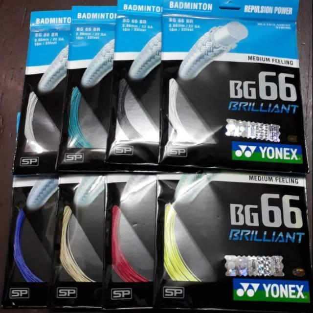Senar Badminton Yonex BG66 Brilliant BG 66 B Original Raket *