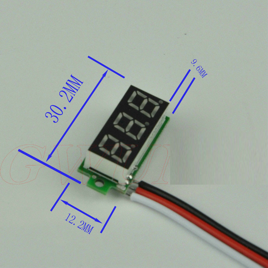 0.28 INCH DIGITAL LED VOLTMETER DC 0-500V 300V 0-200V 0-100V 0-30V VOLTAGE VOLT PANEL METER BATTERY