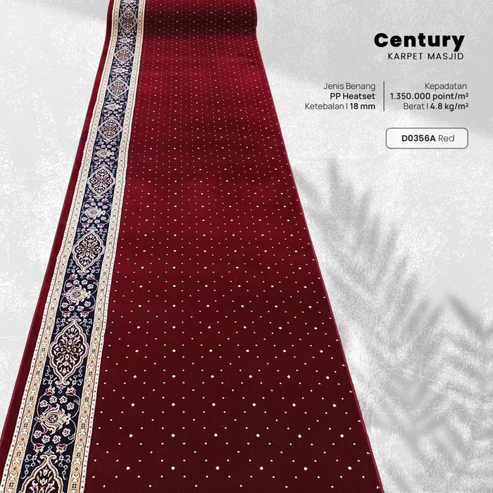 Karpet Masjid / Karpet Mushola / Sajadah Masjid Premium Tebal Meteran Custom Design Turki Merah /