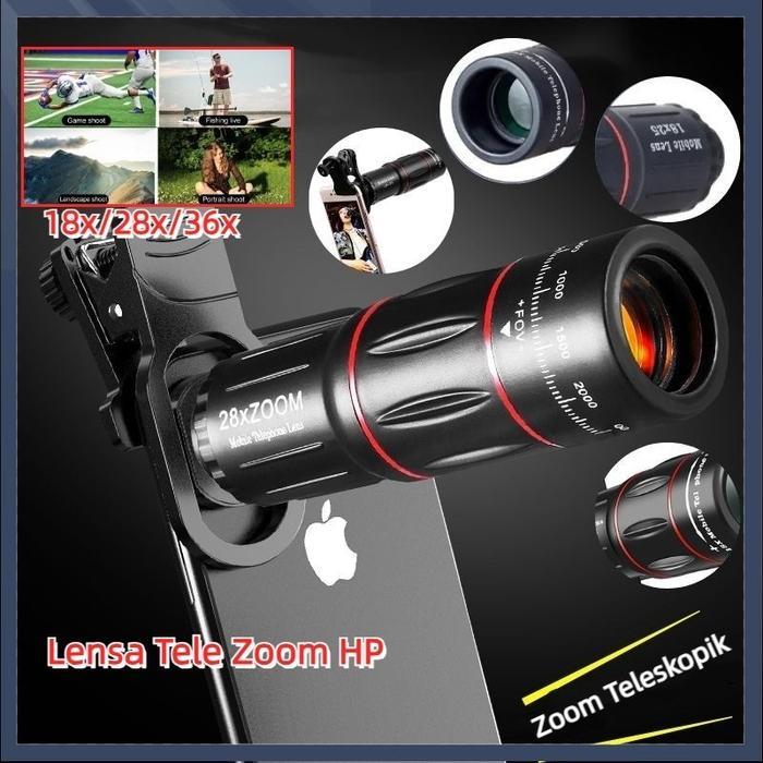 Lokal Lensa Apexel 18x25 Tele Zoom Apexel 28x Zoom Lensa TeleZoom Hp Lens Monocular Mobile Phone