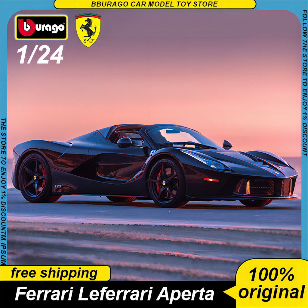 Bburago 1:24 Ferrari Laferrari Aperta Convertible Sports Car Model