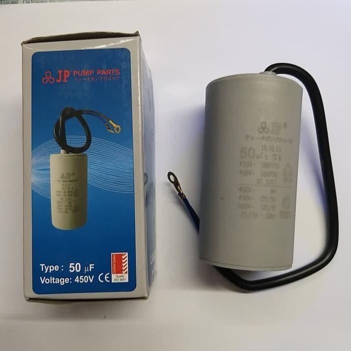 KAPASITOR 50 MF UF JP BULAT KABEL 450 VOLT VAC CAPACITOR