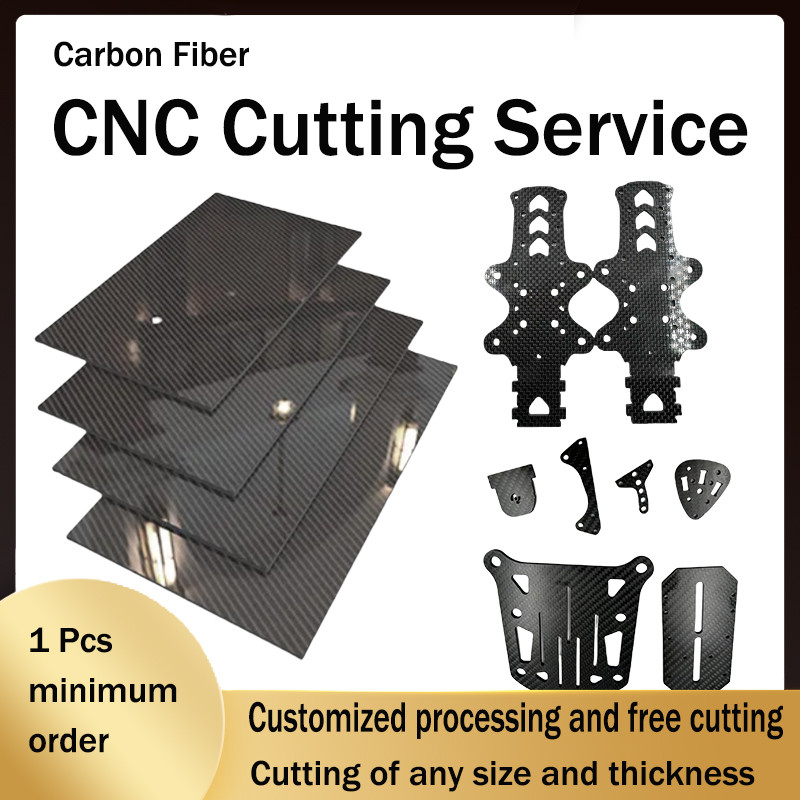 Customized Carbon Fiber CNC Cutting Plate Service DIY Carbon Fiber Sheet Plate CNC Machining Carbon