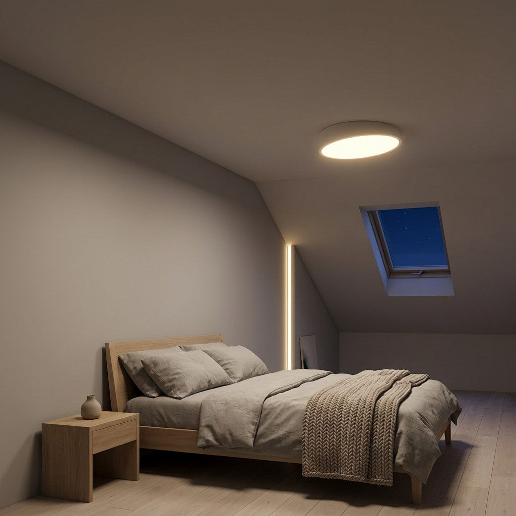 Wowvi LED Ceiling Light Modern Square Round Flush Mount Sloped Ceiling Attic Porch Aisle Corridor