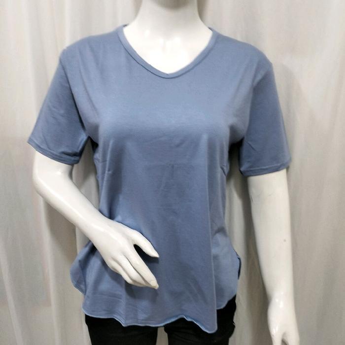 kaos atasan wanita neci lengan pendek baju cewek polos santai tiktok shop