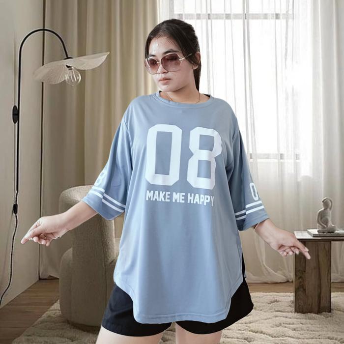 kaos oversize /atasan wanita /atasan kekinian lengan 3/4/atasan hijab tshirt