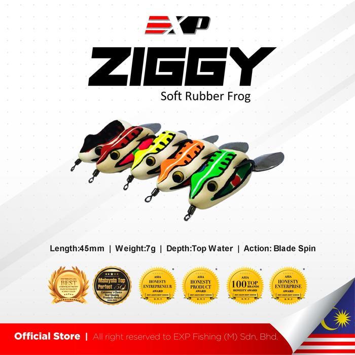 EXP ZIGGY Soft Rubber Frog 35mm 7g Karet Asli untuk Ikan Gabus Toman Hunting Umpan Pancing Outdoor