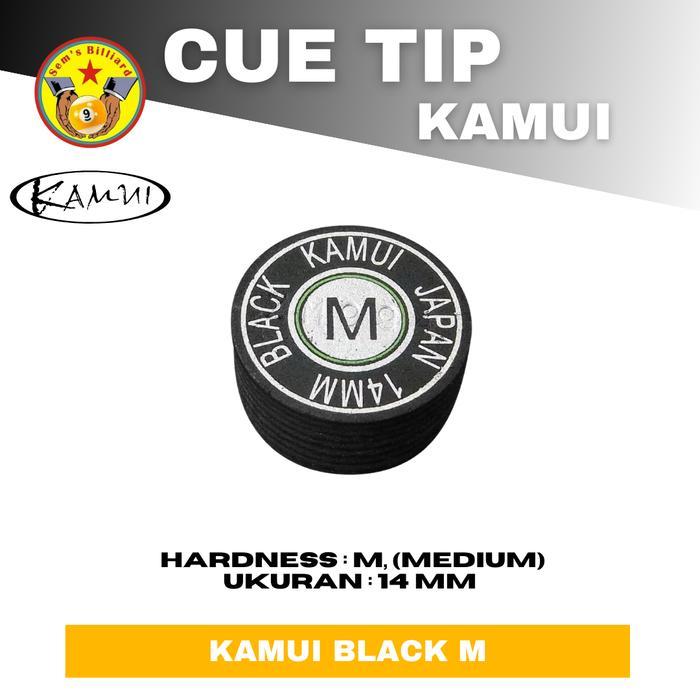 Tip Kamui black M Original - tip stik billiard - ujung stik biliar