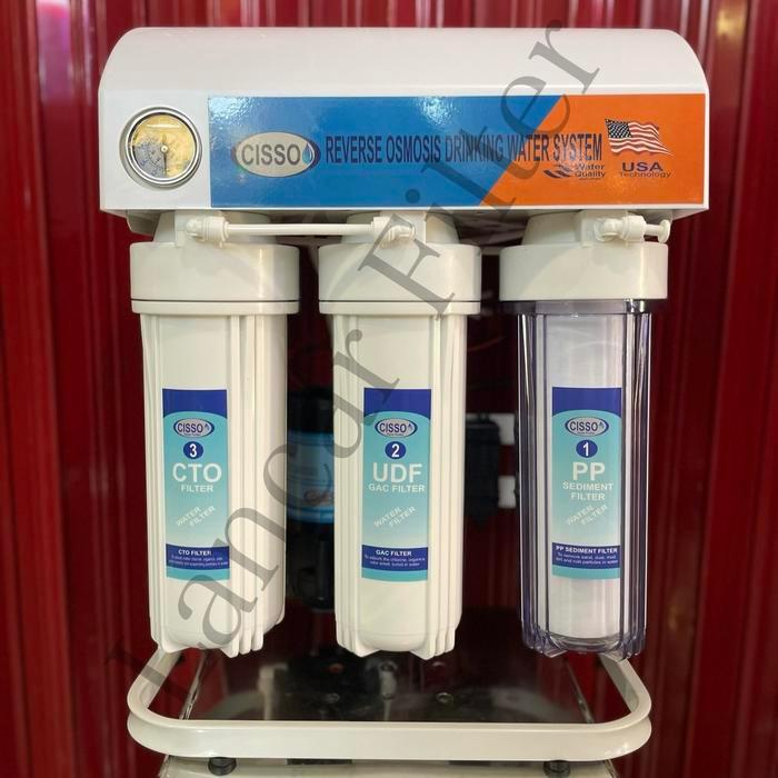 PAKET MESIN RO CISSO 100 GPD / MESIN FILTER AIR CISSO 100 GPD / RO UNDERSINK 100 GPD