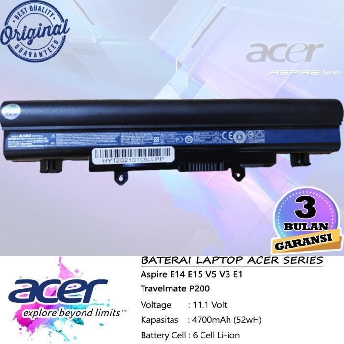Baterai Original Laptop Acer Aspire E14 E15 E5 E5-411 E5-421 E5-471