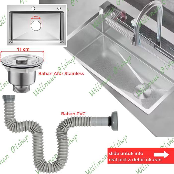 Afur Sink dan Selang Bak Cuci Piring Fleksibel
