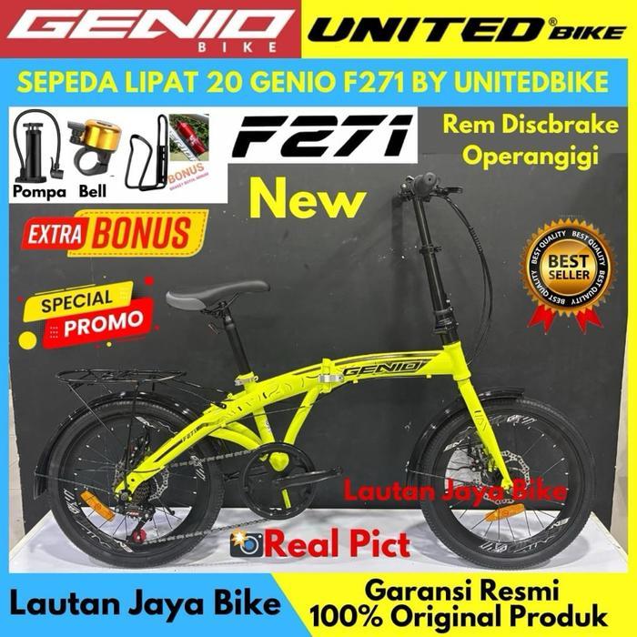 Sepeda Lipat 20 Genio F271 Rem Discbrake Operangigi New