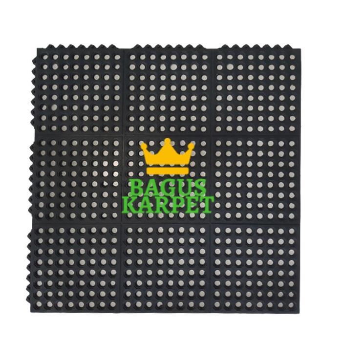 Karpet Keset Karet Anti Slip Kamar Mandi WSM Uk 90 x 90 cm tbl 15 mm