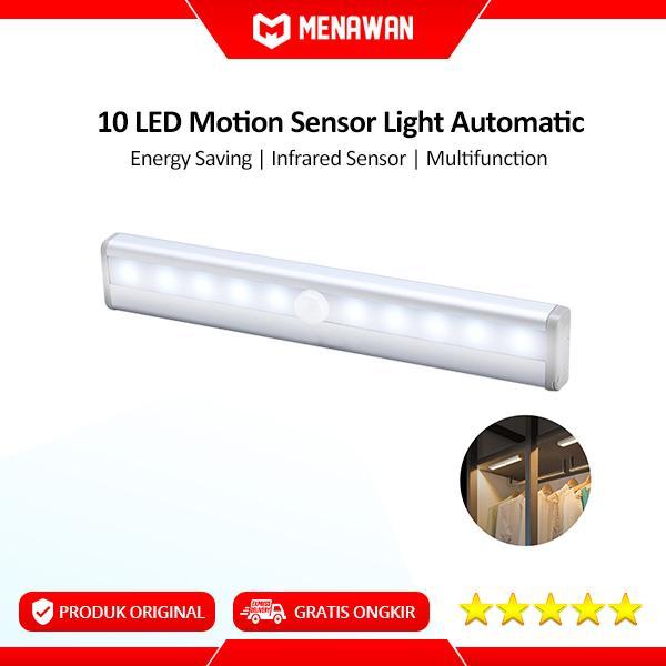 10 LED Strip Motion Sensor Night Light Lampu LED Sensor Gerak Otomatis