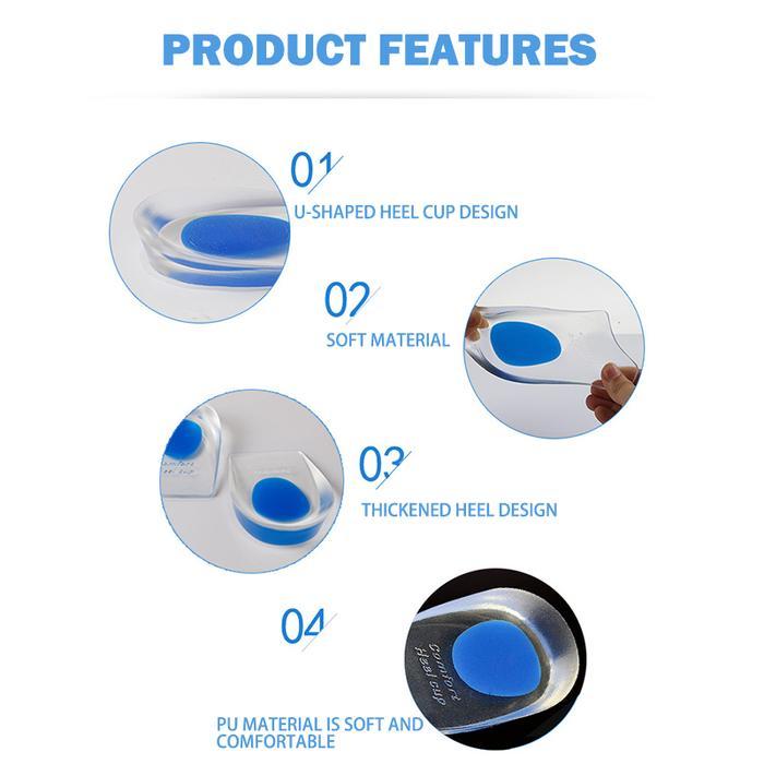 Gel Heel Cup / Insular Alas Kaki / Sol Sepatu Soft Silicone Gel