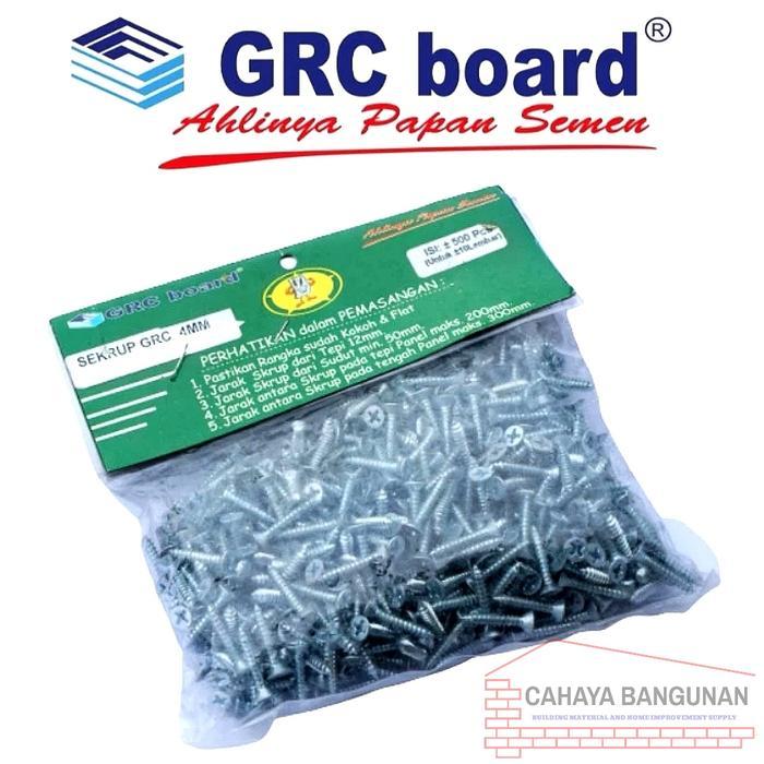 New Skrup Sekrup Baut Rangka Grc Kalsi Board Fiberflat 1 Pack Hijau 500 Pc