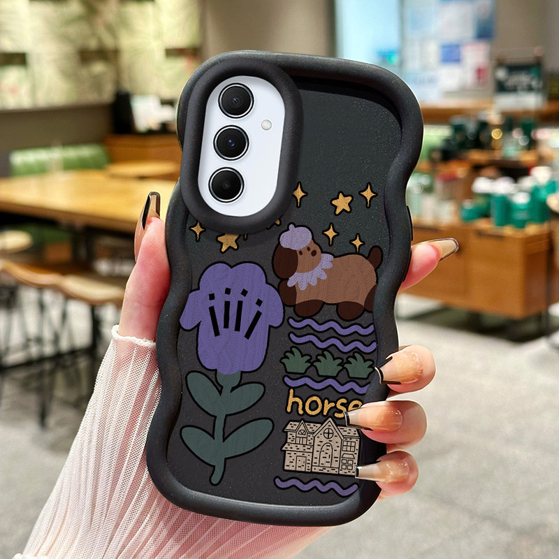Casing Untuk Samsung A55 5G Case Casing Tulip Graffiti dan Kartun Graffiti pola HP Cesing lunak Sili