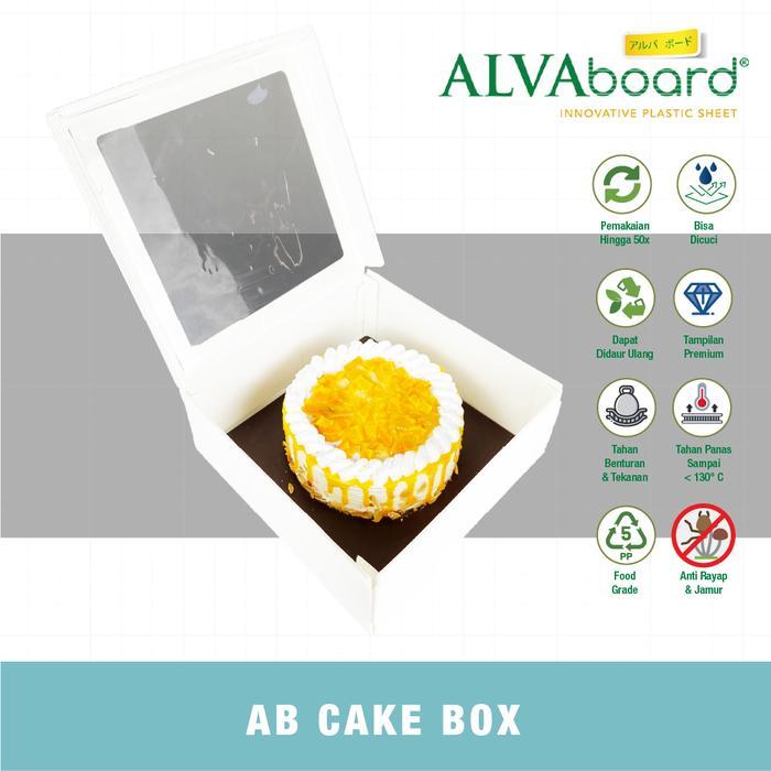 Alvaboard Window Cake Box, Kotak Kue Mika Food Grade