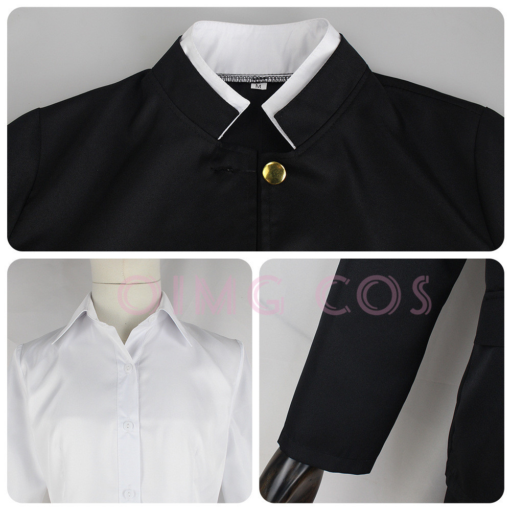 Yoshida Hirofumi Cosplay Costume Chainsaw Man Outfits Blue Suit Shirt Tie Short Neck Ring Men