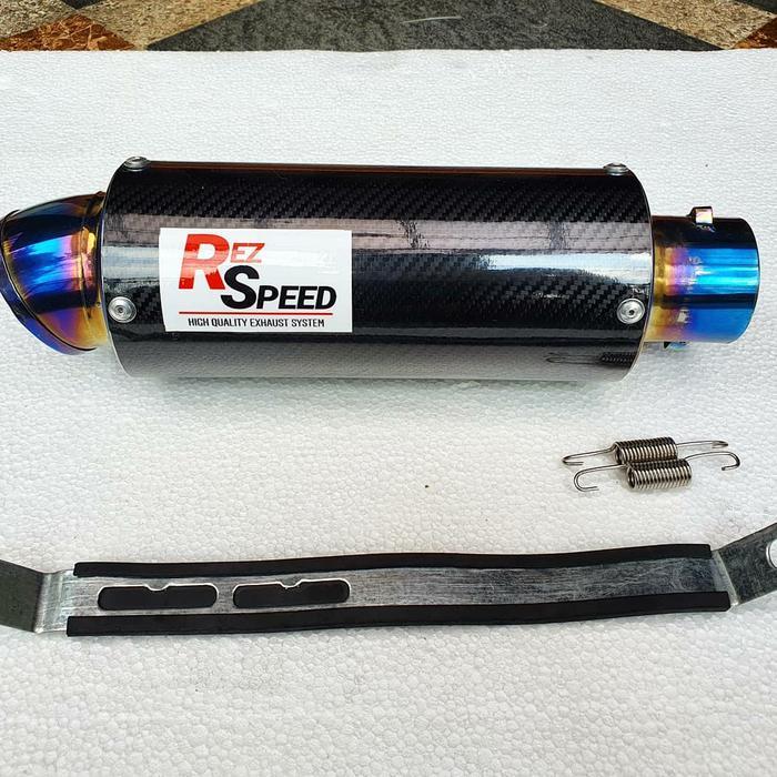 Knalpot Rez Speed Model Austin Blue Carbon