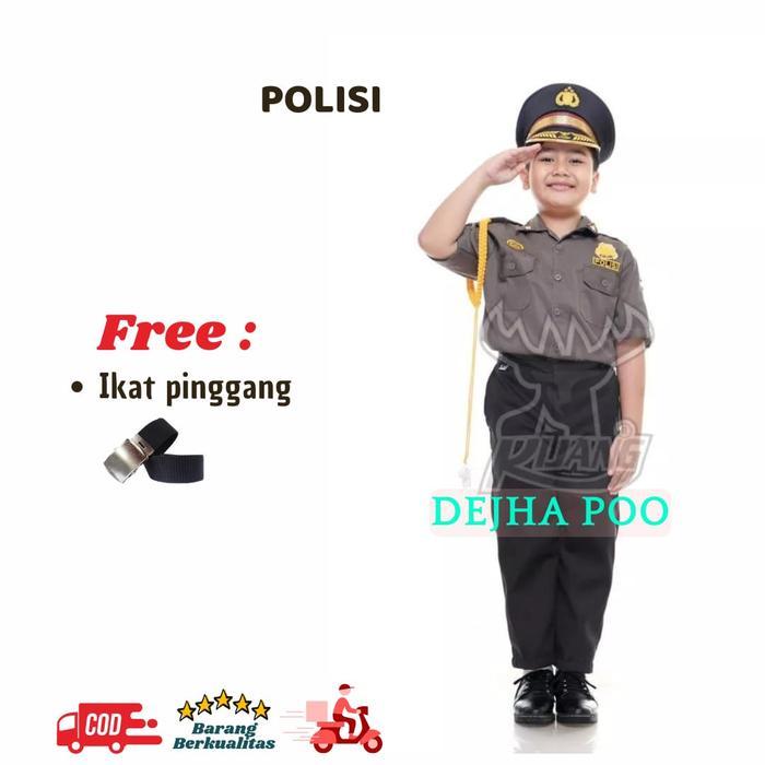 baju polisi anak seragam polisi anak kostum profesi polisi anak
