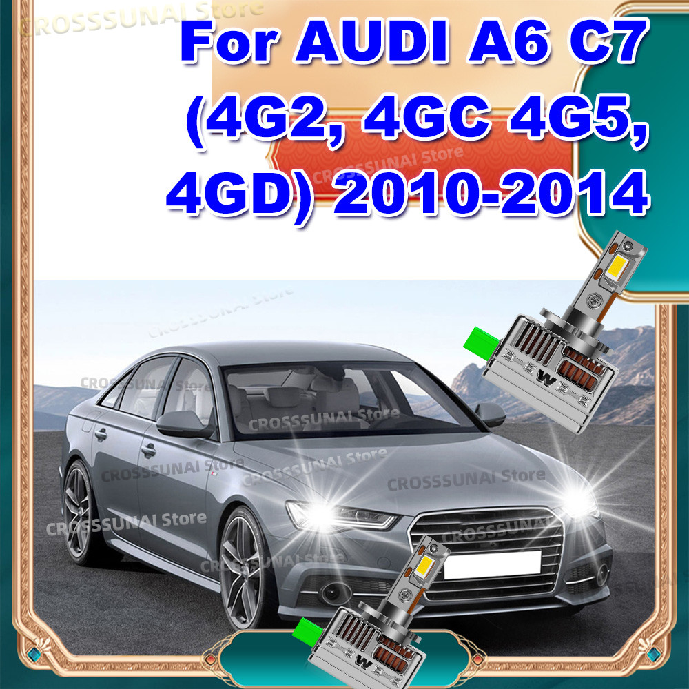 LED Upgrade Xenon Bulb Car Headlight Turbo Lamp 50000LM For AUDI A6 C7 4G2 4GC 4G5 4GD 2010 2011