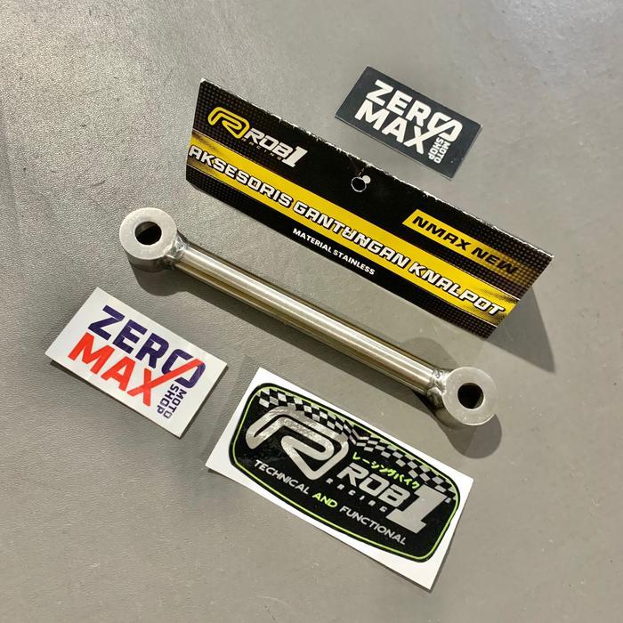 Bracket Breket Bawah Knalpot Stainless Rob1 All New Nmax 2020 2021 Up Terlaris