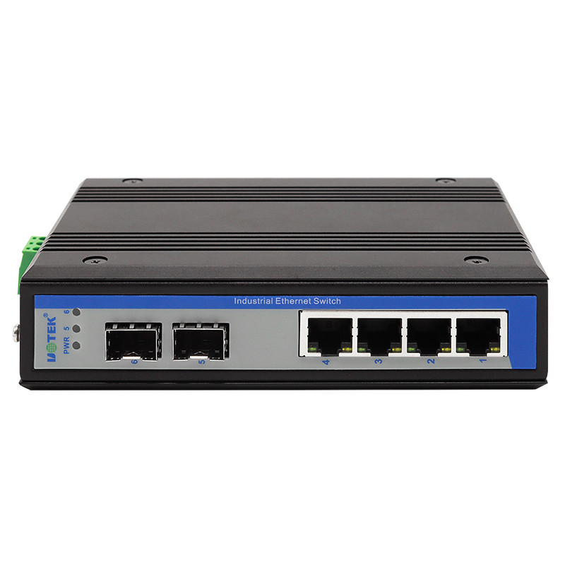 UOTEK 6 PORTS GIGABIT ETHERNET SWITCH SUPPORT VLAN MODE UNMANAGED INDUSTRIAL DIN-RAIL SWITCH