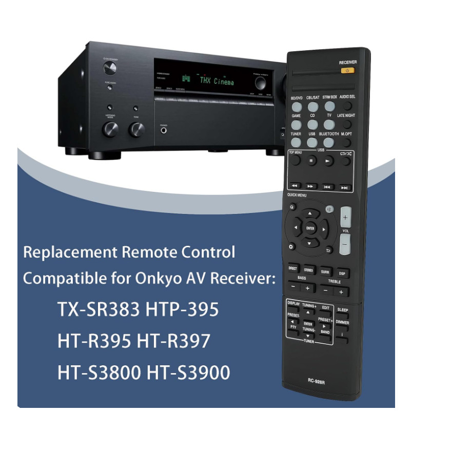 Replacement Remote Control fit for Onkyo AV Receiver RC-928R RC-909R TX-SR252 TX-SR353 TX-SR373