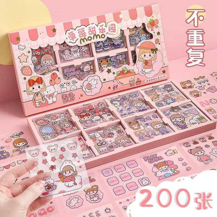 Sticker Momo Isi 200 Lembar Murah Stiker Momo Waterproof Sticker Murah Stiker Lucu Stiker Journal