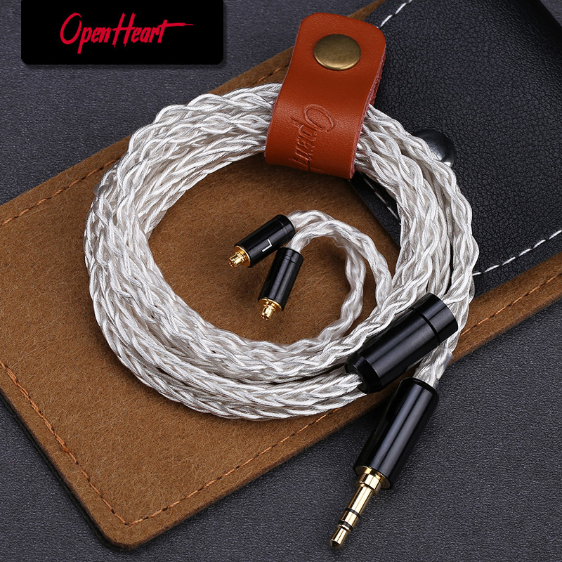 OPENHEART 8 Core Silver Plated Copper Replace Earphone Cable 3.5mm/2.5mm/4.4mm MMCX/0.78 2Pin/QDC