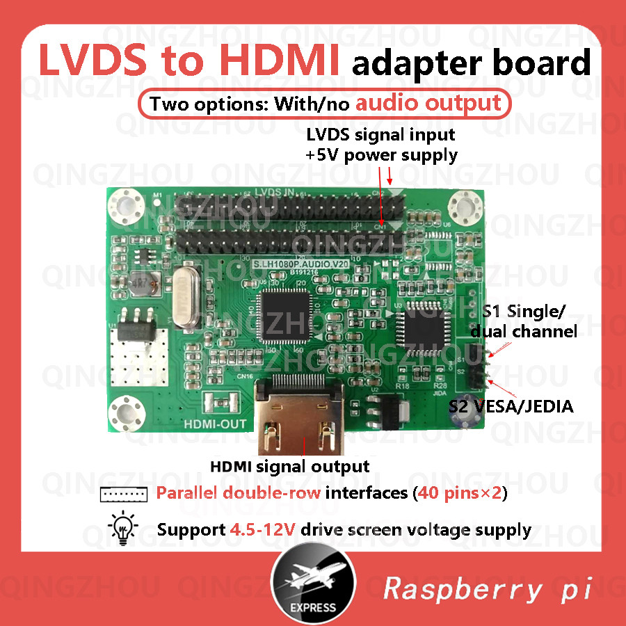 LVDS/Compatible Adapter Converter LVDS A HDMI compatible with 1080p resolution