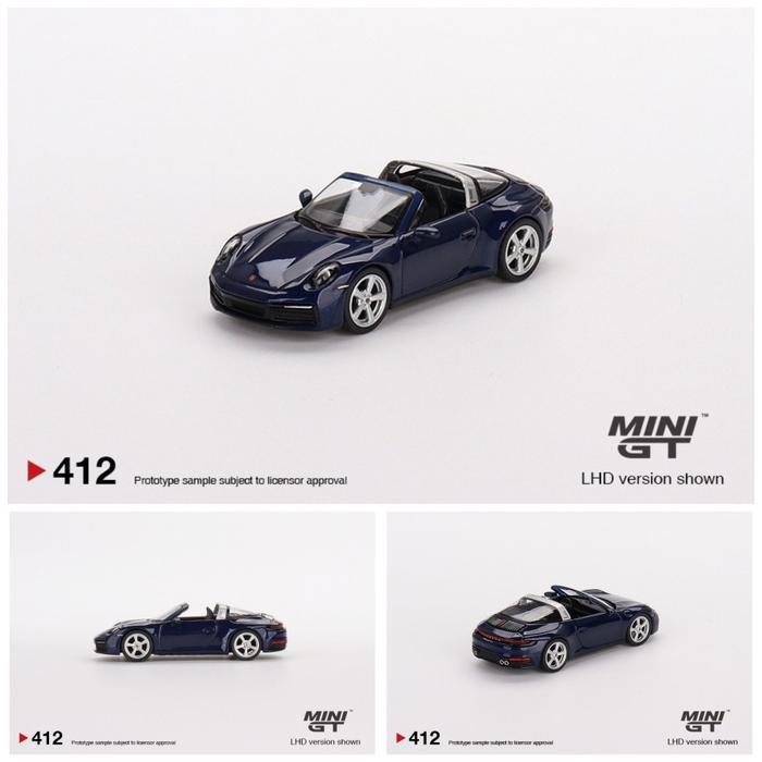 MINIGT 412 PORSCHE 911 TARGA 4S GENTIAN BLUE METALLIC DIECAST MGT