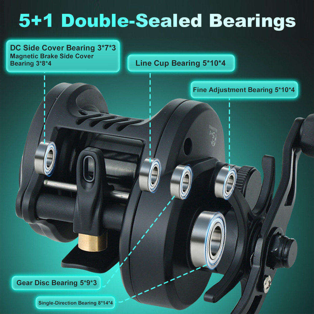 DC Baitcasting Reel Smooth Casting Sound DC Electronic Brake Baitcasting Reel Anti Backlash